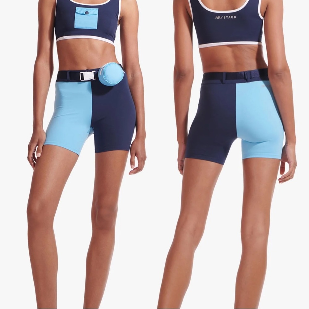 STAUD Two-Tone Athletic Shorts